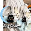 New Cute Cat Keychains Black Cats Keychains For Bag Halloween Party Favors Gifts Kawaii Keyrings Bag Charm Halloween Decor
