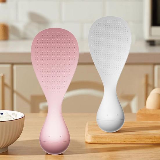 Standing Rice Spatula, Non Stick Rice Paddle for Rice Cooker, Wobble Free Food Grade Heat Resistant Rice Serving Utensil