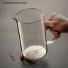 High-Temperature Resistant Glass Measuring Cup with Handle, for Baking, Milk, Juice, or Water.