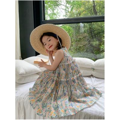 Girls Summer Sweet Floral Fairy Dress Children's Fresh Soft Skirt