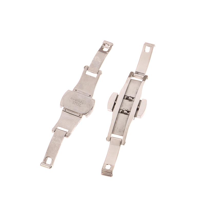 1ks spona s motýlkem z nerezové oceli s leštěným knoflíkem řemínek k hodinkám 15/17/19/21/23/25 mm řemínky k hodinkám spona Příslušenství