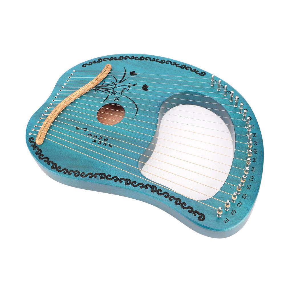 Lyrová harfa 19?Řetězec 19?Tónově laditelný mahagonový malý přenosný hudební nástroj, dárek