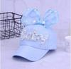 Baby Mädchen Baseballmütze Bowknot Buchstaben Perlen Dekoration Sonnenschirm Hut Kinderhüte