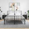 Bedside Table - Maison Exclusive - Black - Engineered Wood & Metal Feet - Set of 2 Drawers 40x35x47.5 Cm