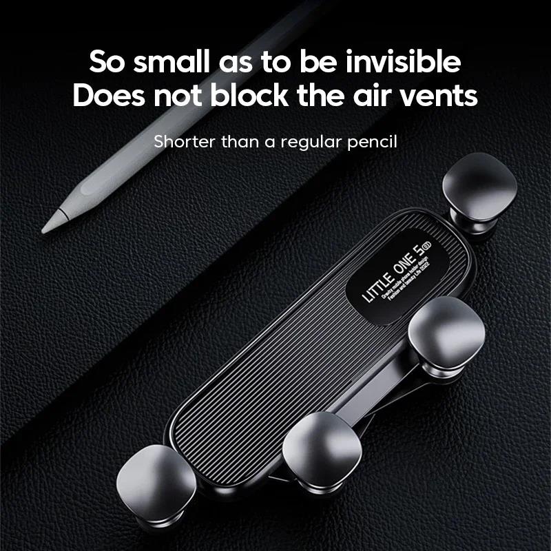 New Car Phone Holder Auto Air Vents Clip Mount Stand Extension Rod 360° Rotate Gravity Car Phone Holder Bracket GPS Support