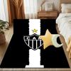 Black And White Stripes With Star Printed Office Carpet Chair Cushion  Entryway Rug, Rugs for Living Room, Bedroom Christmas gifts