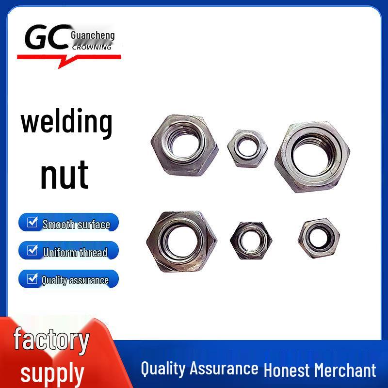 Hexagonal Carbon Steel Welding Nut, Natural Color, M4-M16