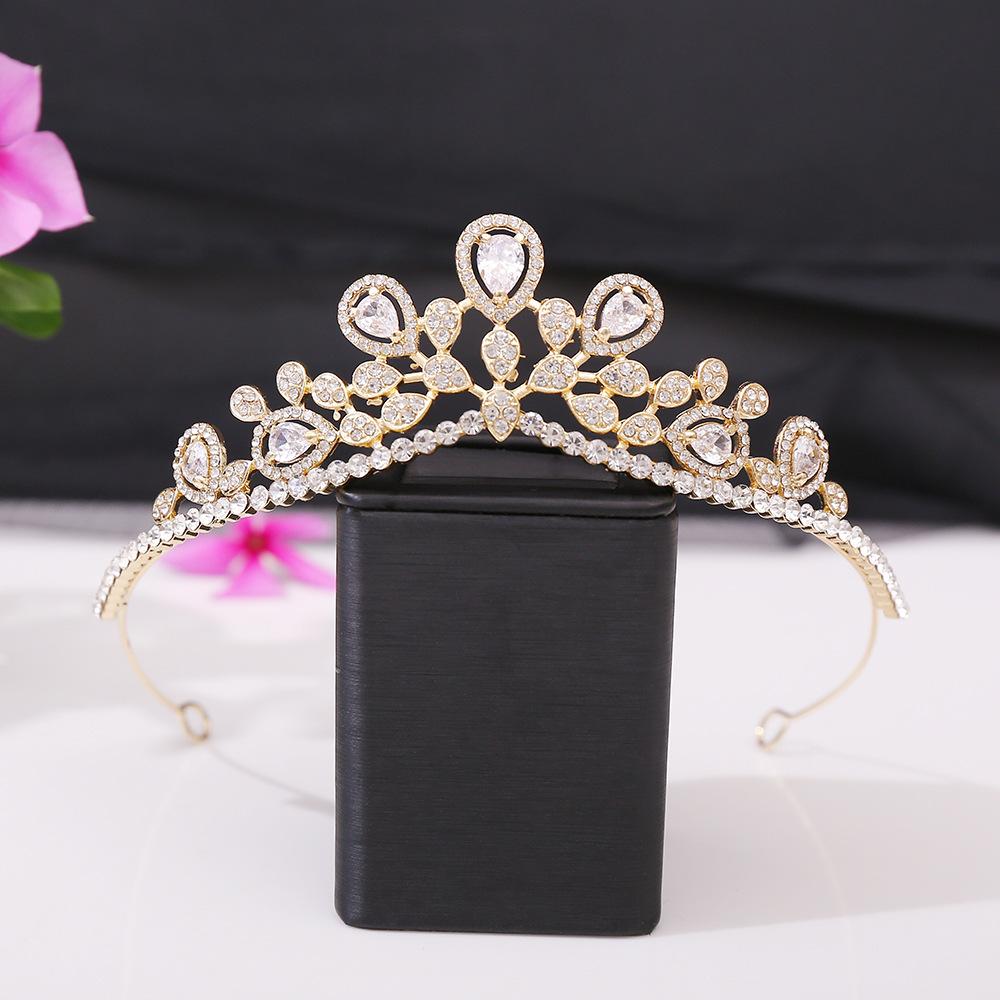 Crystal Zirconia Tiara - Luxury Wedding Crown for Bride Queen Princess
