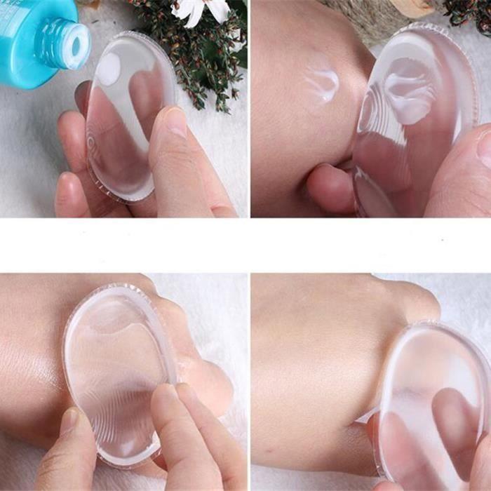 Hicollie® 2pcs 6# Silicone Gel Éponge Maquillage Crème Puff Fondation Houppe Poudre Cosmétique
