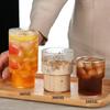 Vintage Ribbed Glassware Set Household Transparent Iced Coffee Glasses Cocktail Juice Cups Whiskey Tumbler Durable Bar Drinkware