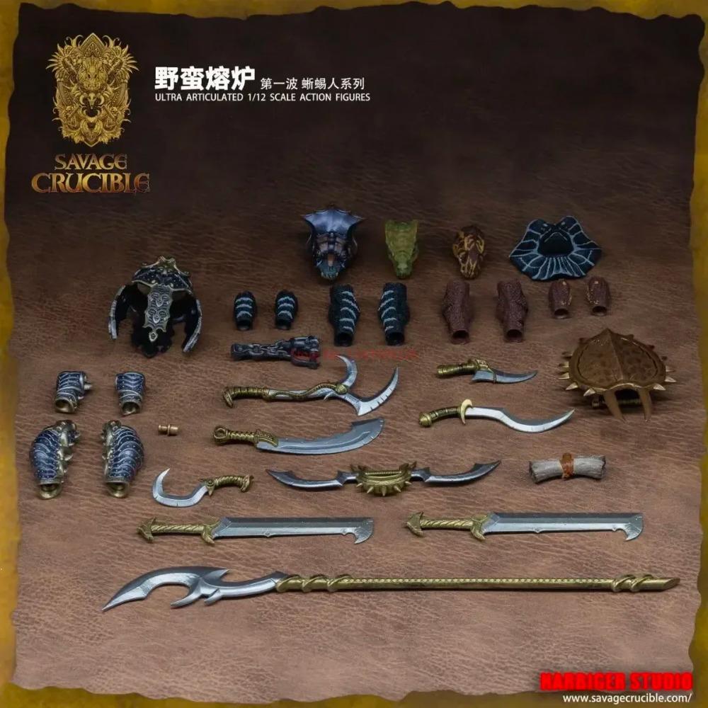 1/12 Anime Savage Crucible Figures Lizard Man Series Action Figure Pvc Models Statue Collection Toys Boy'S Doll Action Toy Gift