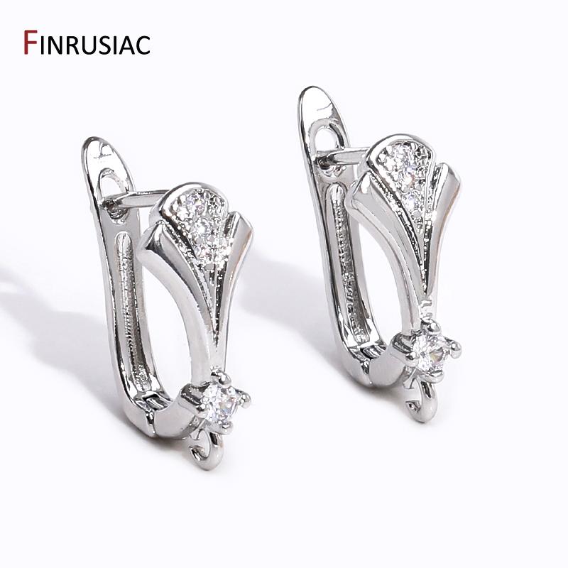 18K Gold Plated Brass Fastener Earrings Hooks Clasps,Earring fixtures,Shvenzy Earwire For DIY Handmade Earrings Making Findings