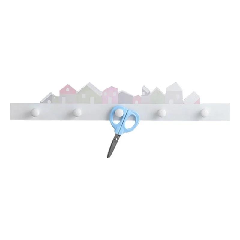 Bedroom Wall Organizer European Style Wooden Hook Key Chain Coat Hat Hook Porch Door Wall Home Decoration Home Storage Hanger