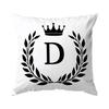 A-Z Crown Letters Decorative Cushions Pillowcase Polyester Cushion Cover Throw Pillow Sofa Decoration Pillowcover Home Decor