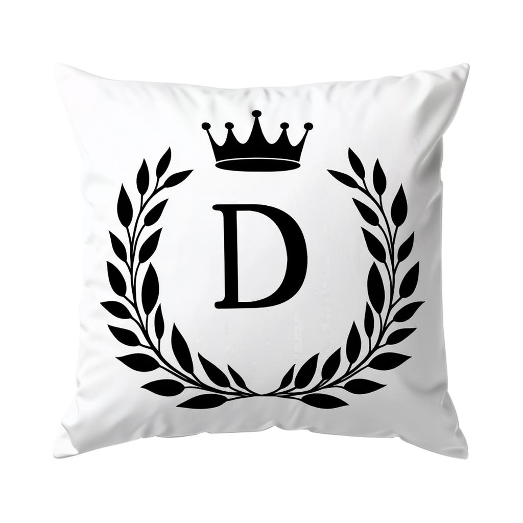 A-Z Crown Letters Decorative Cushions Pillowcase Polyester Cushion Cover Throw Pillow Sofa Decoration Pillowcover Home Decor