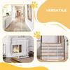 3-Panel Medium Dog Gate with Double Locking System, 206x90cm, White