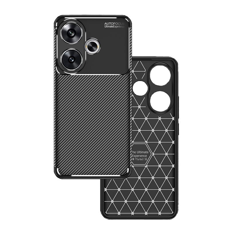 Carbon Fiber Cover For Xiaomi Redmi Turbo 3 Case Anti-knock Soft Silicone Funda Redmi Turbo 3 Thin Phone Case For Redmi Turbo 3
