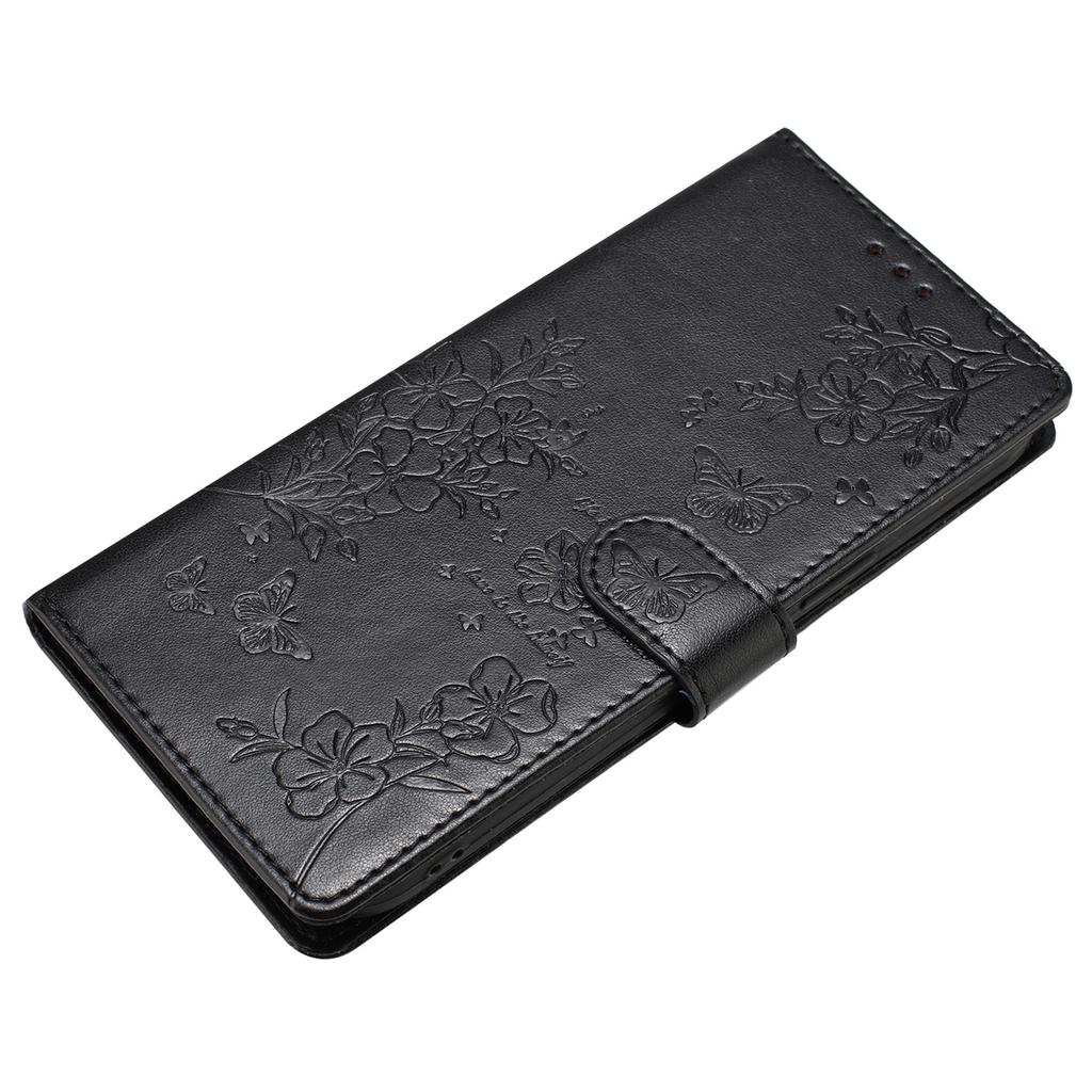 For Samsung Galaxy S24 FE Wallet Phone Case Butterfly Floral Imprint Leather Shockproof Cover