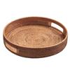 Food Tray Home Decor Rattan Storage Basket Multipurpose Fruit Light Brown Baskets