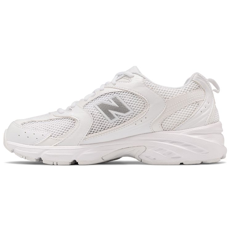 

Кроссовки унисекс New Balance 530 белые серебристые металлики MR530FW1
