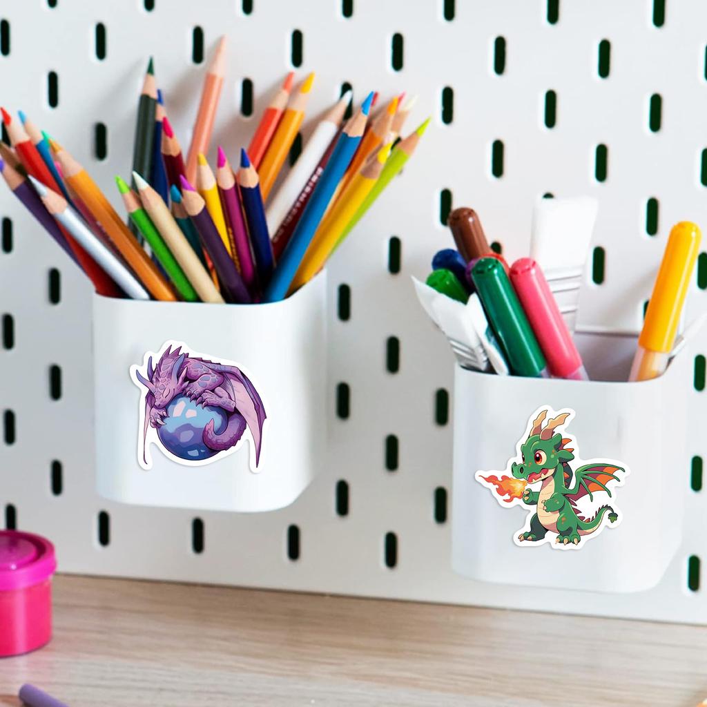 50 100Pcs Creative Cartoon Graffiti European Dragon Stickers Decoration Diy Luggage Skateboard Notebook Waterproof Stickers Toy
