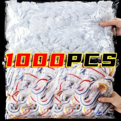 100-1000 Pezzi Pellicola Alimentare in Plastica Coperchio Usa e Getta Cucina Coperchio Mantenimento Freschezza Elastico Imballaggio Sacchetti Conservazione Tappo Conservazione