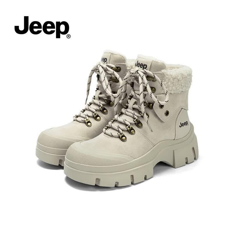 Женские зимние снежные ботинки JEEP с флисовой подкладкой 40 серый