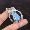 Owyhee Blue Opal Pendant Beautiful Jewelry 925 Sterling Silver Pendant Wonderful Gemstone Handmade Pendant Engagement Gift Statement Pendant