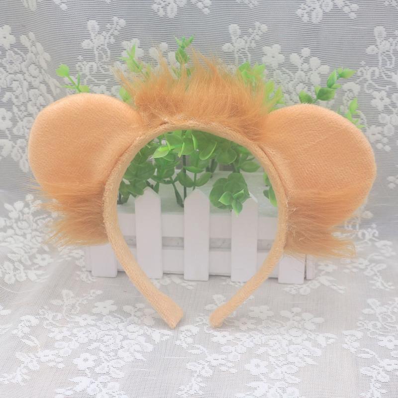 Plush Cartoon Animal Ears Headband Gloves Bow Tail Tutu Lion Costume Birthday Party Christmas Halloween Cosplay Costume