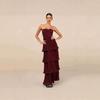 European and American Sexy Hot-selling Women's Clothing New Tube Top Waist Laminated Pleated Evening Dress Dress