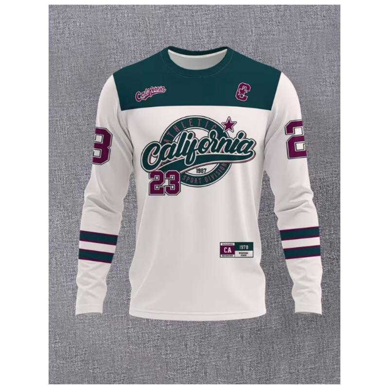 Men'S Retro Athletic Long-Sleeve T-Shirt, Color: Mixed Colors | Size: Multiple Sizes Available, California Vintage for Sports Design