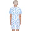 Damen Spezialbedarf Body Kurzarm Kurzer Schritt Druck Farbblockierung Adaptiver Jumpsuit Demenzpflege