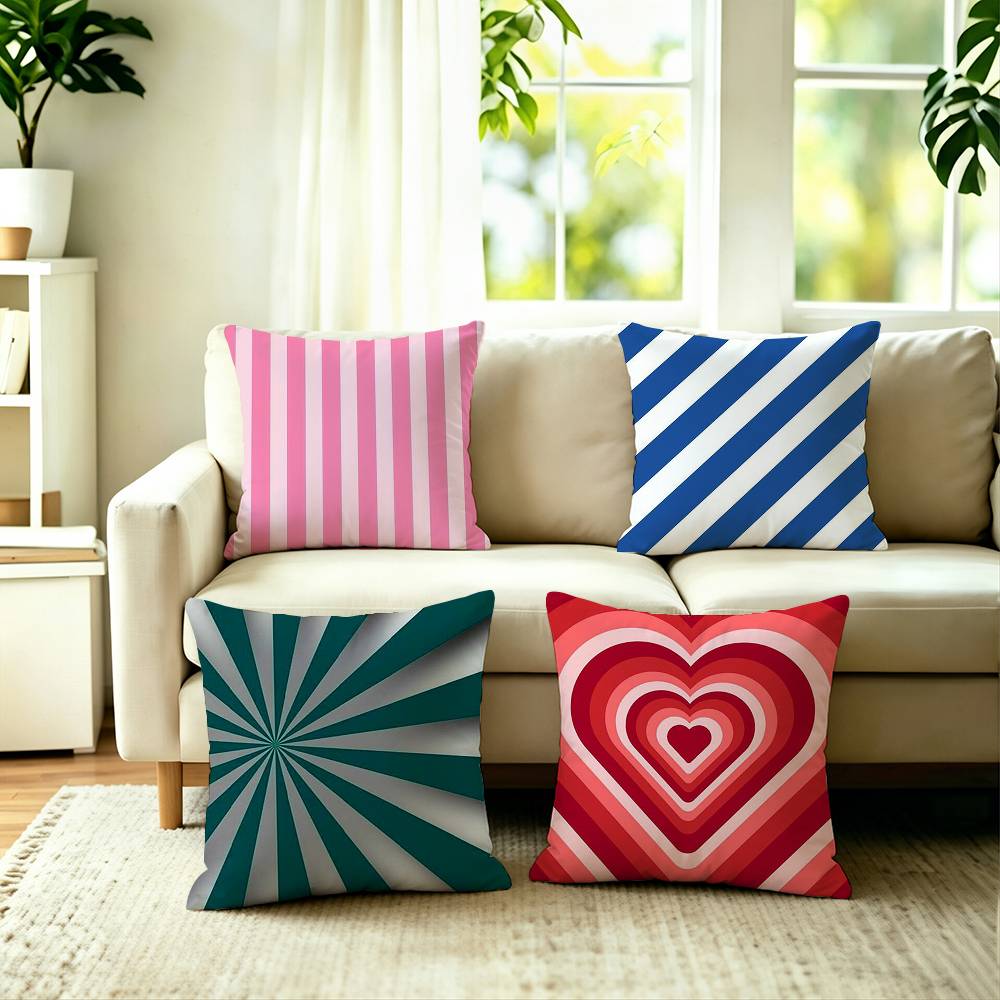 Minimalist Color Art Pillow Case Square DoubleSided Sofa Cushion Cover Bedroom Bedside Pillow