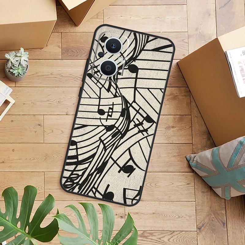 Music Score Musical Notes Case For OPPO Reno 14F 13F 12F 10 11 12 13 14 Pro 7 8 Lite OPPO Find X9 X8 X6 X5 Pro Cover