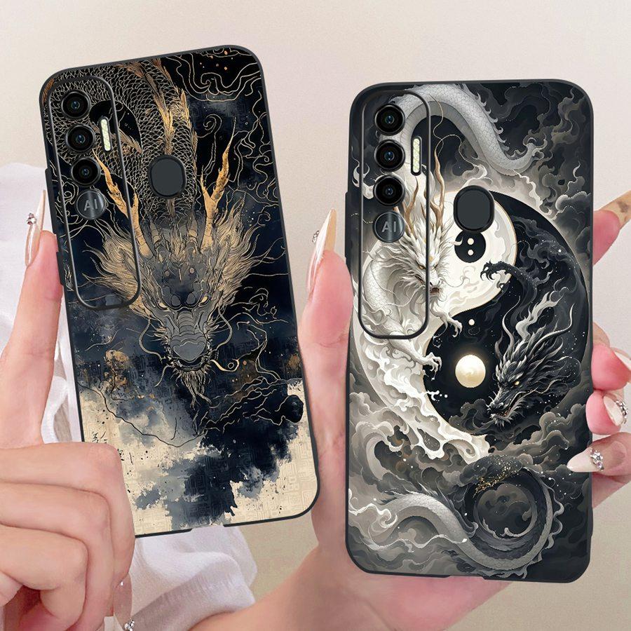 Case For Tecno Spark 7 Pro Phone Back Cover For Tecno Spark7 7T 7Pro  Fashion Style Black Case TPU Soft Silicone Bumper Coque