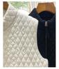 Nanyou Women's Diamond Pattern Wool Stand Collar Zipper Vest - Stylish & Versatile for Autumn/Winter Layering