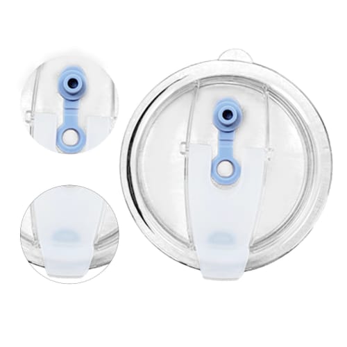 30oz Cup Lid, Replacement, Heat-Resistant, Airtight, Black, with Silicone Seal, Non-Slip (White)