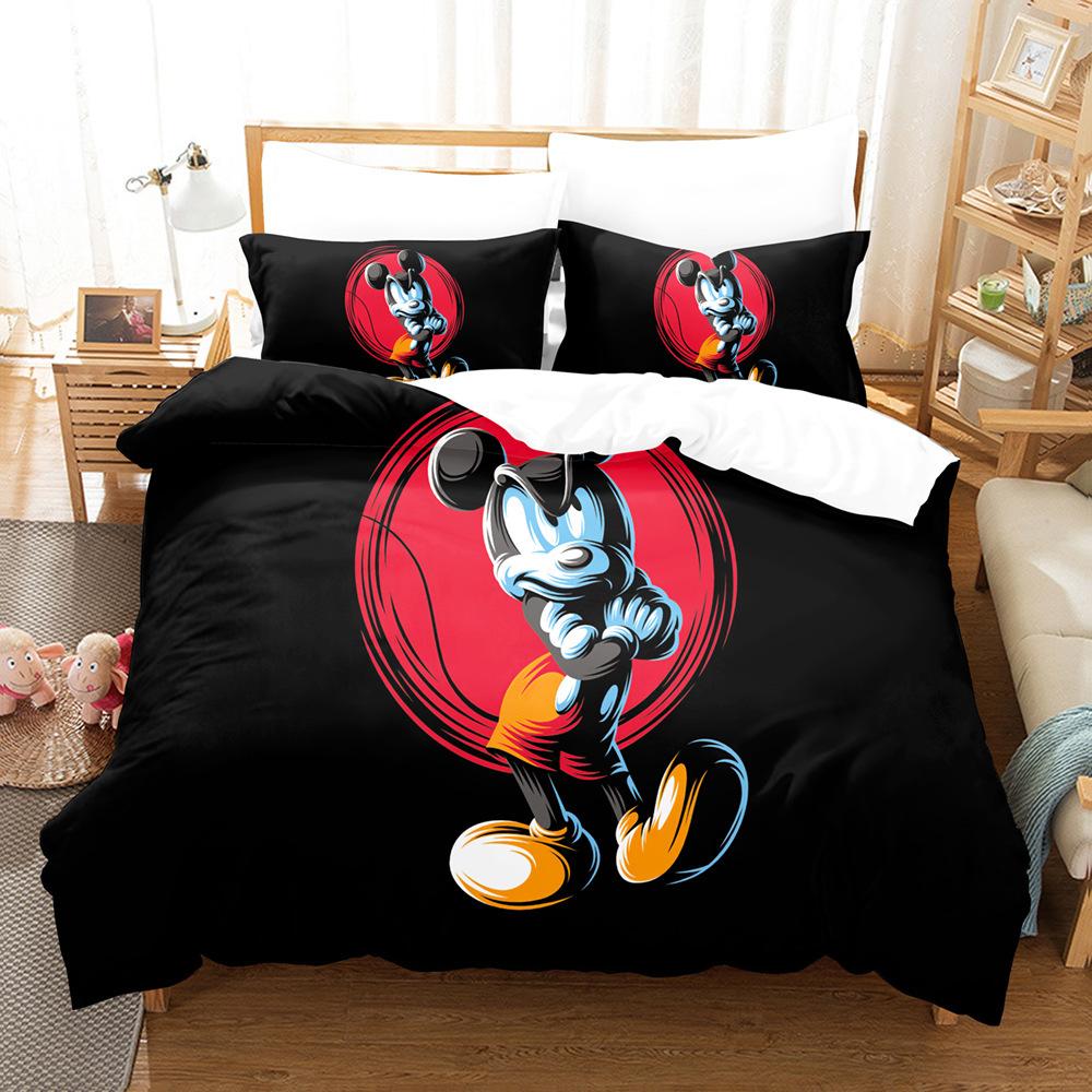 3D Cartoon Animation Bedding Three-Piece Digital Printing Microfiber Polyester Cotton Quilt Cover