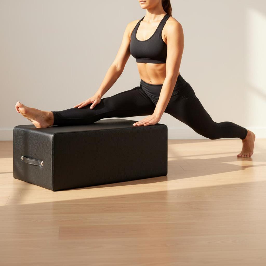 Leather Pilates Reformer Box Yoga Training Equipment Kit Exercise Aid for