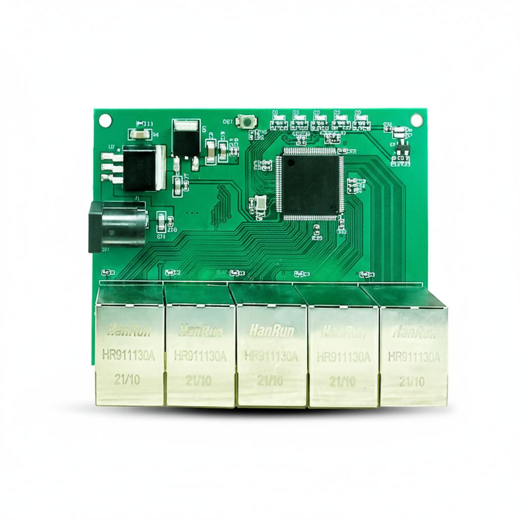 

Повногігабітний 5-портовий комутаційний модуль на базі RTL8367RB 10*10*2 білий