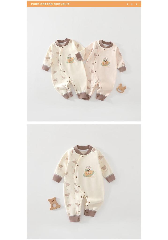 Spring & Autumn Baby Jumpsuit: A-Class Cotton Bodysuit for Newborns - Perfect for Crawling & Pajamas.