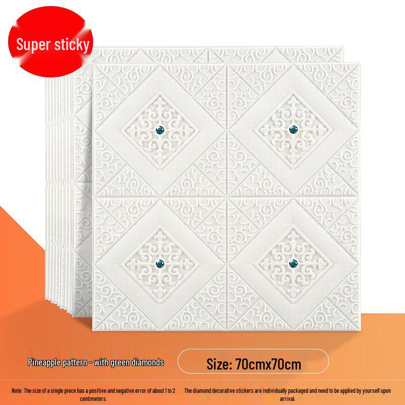 3D Self-Adhesive Waterproof Ceiling & Wall Stickers - Decorative & Moisture-Proof