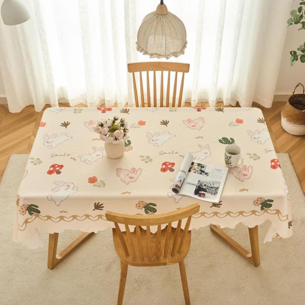 Waterproof & Oilproof Irregular Lace Tablecloth: Dustproof, Stain-Resistant Coffee Table Cover