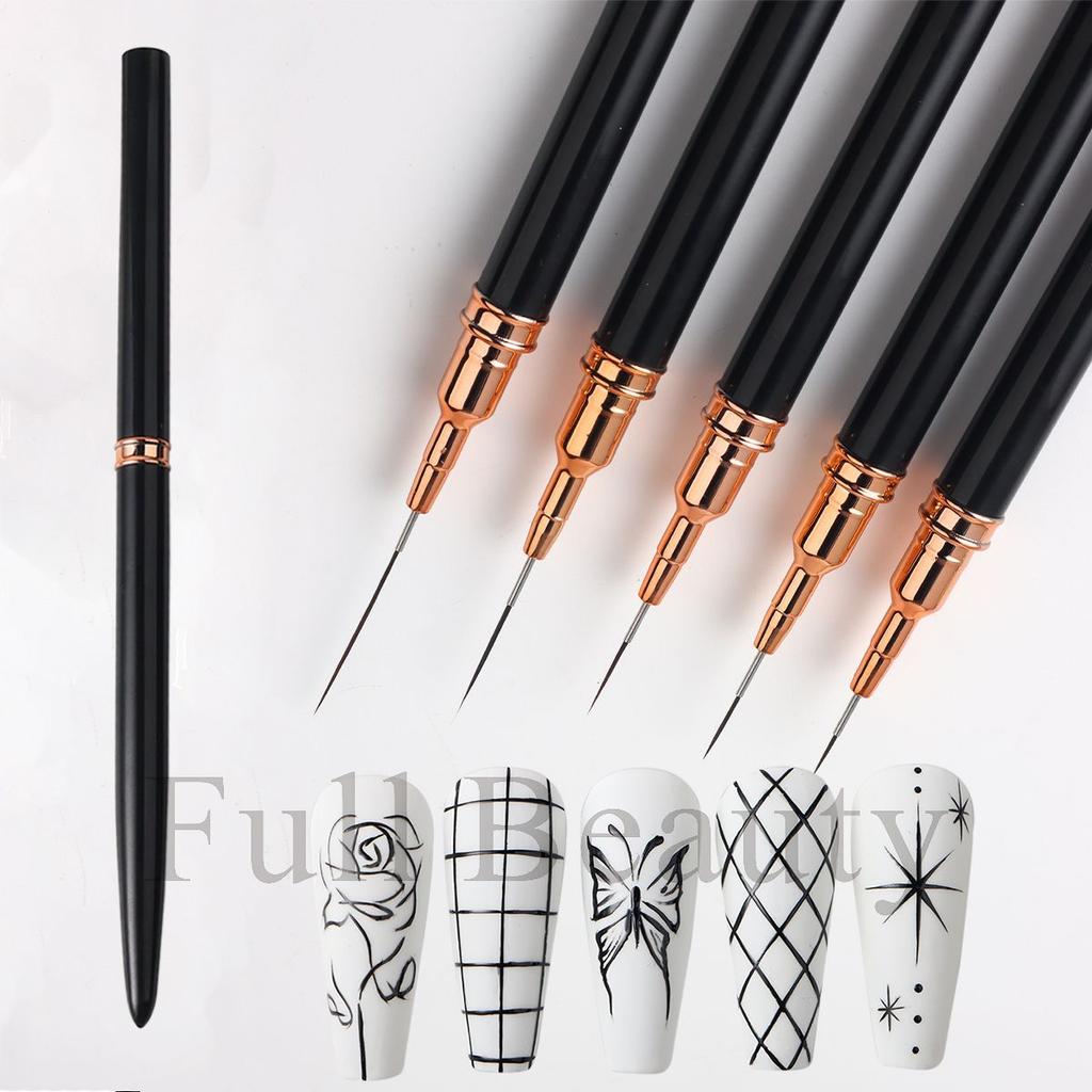 New nail art tools 5 sets Japanese ultra-fine nail art pull line pen hand-painted set