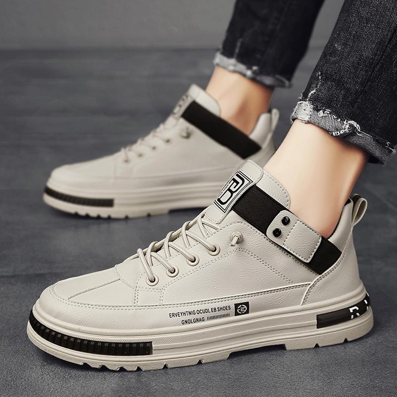 Beige Trend Men Sneakers Outdoor Non-slip Hiking Shoes for Men Comfortable Casual Work Shoes Luxury Platform Men Ankle Boots New