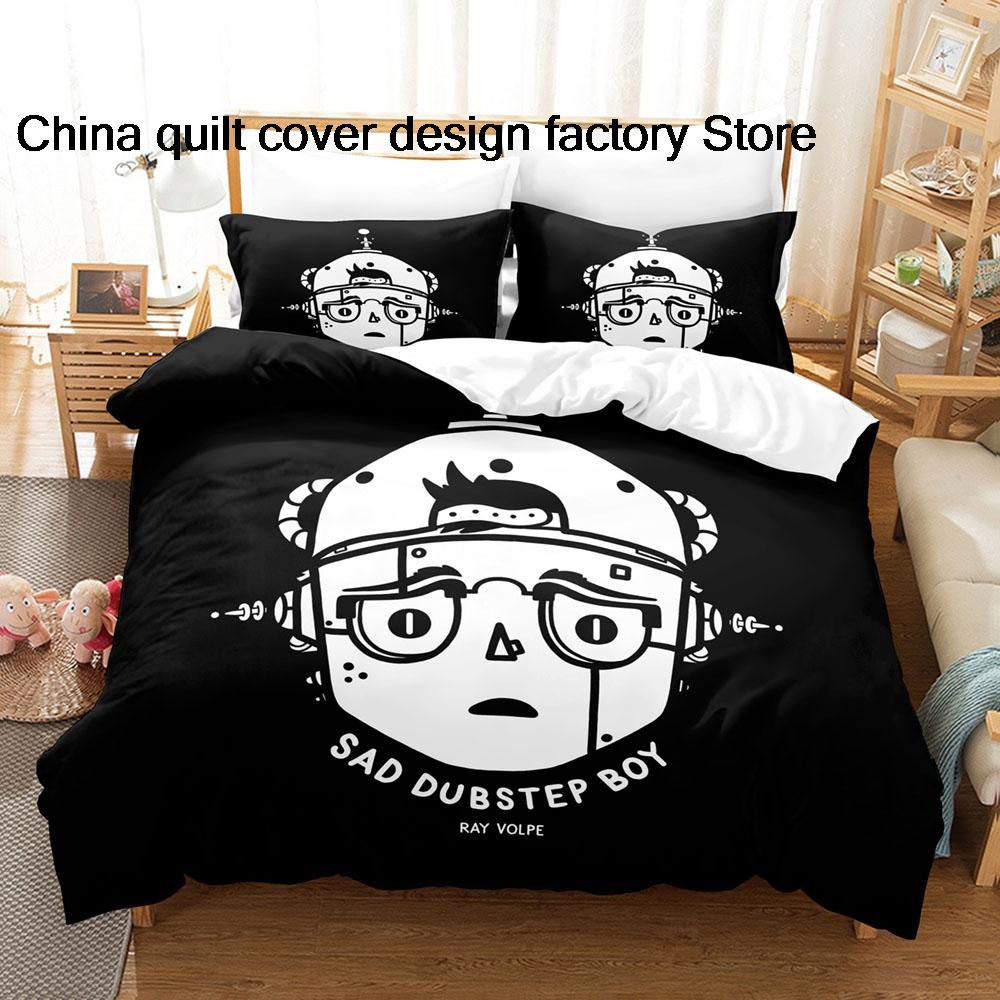 

Ray Volpe Volpetron Face Beding Set Single Twin Ful Quen King-Sized Dimensionsd Dimensions Bed Linen Set Adult People Kid Bedrom Duvetcover Sets 100*200cm Single