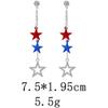 American Flag Earrings 4th of July Drop Dangle Earrings for Women Independence Day Patriotic Earrings,Memorial Day Earrings Leather Earrings