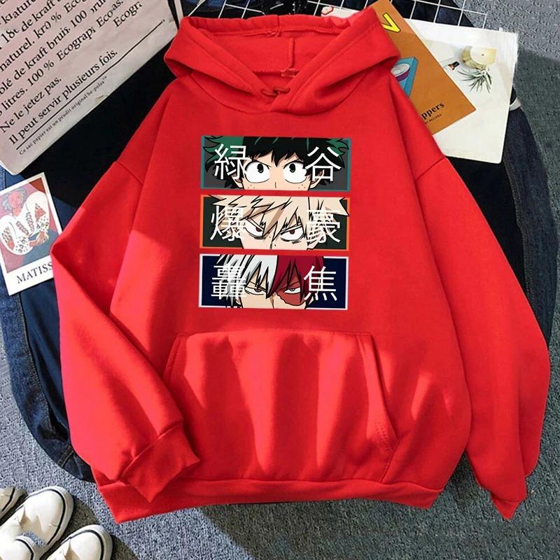 My Hero Academia Jesień i Zima Moda Długi Rękaw Anime Bakugo Katsuki Todoroki Shoto Męska Bluza Sportowa Outdoor Damska