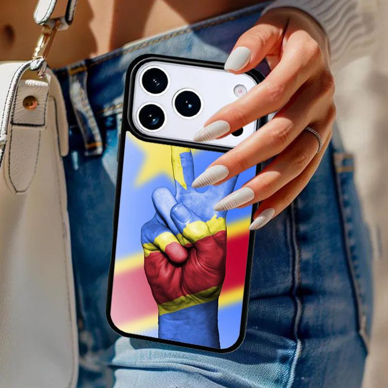 Democratic Republic of Congo Flag Phone Case For iPhone 17 Air 14 15 13 12 Max Cover For Apple 16 16e 11 Pro Max Plus Coque