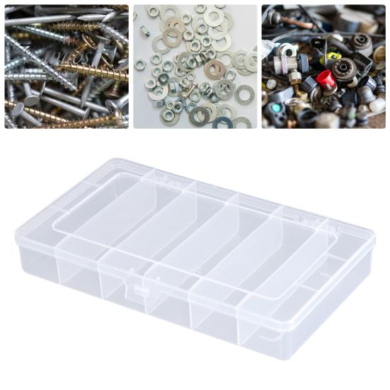 Storage Box Dust Proof Large Capacity 6 Grids Jewelry Display Storage Organizer for Travel